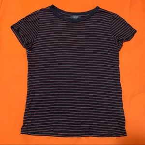 Forever 21 Navy Blue Striped Tee Shirt